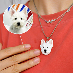 Pet customzied necklace ~ Customized dog, cat, rabbit or bird souvenirs - Clay handmade
