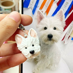 Pet customzied necklace ~ Customized dog, cat, rabbit or bird souvenirs - Clay handmade
