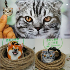Photo-to-3D Print Custom Pet Pendant‌ (Hand-painted with premium colors)