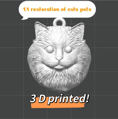 Photo-to-3D Print Custom Pet Pendant‌ (Hand-painted with premium colors)