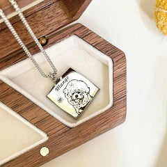New pet titanium steel necklace pendant--customized according to your image